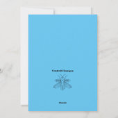 Carte de vœux Chouette (bleue) (Dos)