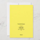 Carte de vœux Chouette (jaune) (Dos)