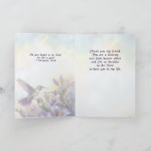 Carte de voeux chrétienne de colibri (Intérieur)