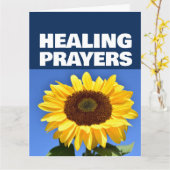 CARTE DE VŒUX CHRÉTIENNE DE RÉTABLISSEMENT VERSET  (Fleur jaune)