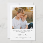 Carte de vœux chrétienne Joy To The World avec pho (Dos)