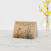 Carte de voeux chrétienne : Psaume 66:20 (Fleur jaune)