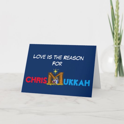 Carte de voeux Chrismukkah Manger (Devant)