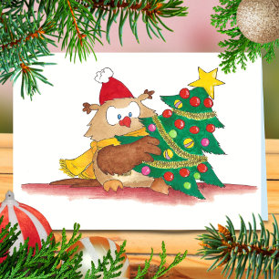 Carte de vœux CHRISTMAS OWL par N. Janes
