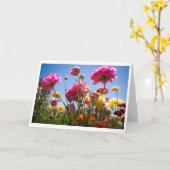 Carte de voeux - cieux fleuris (Fleur jaune)