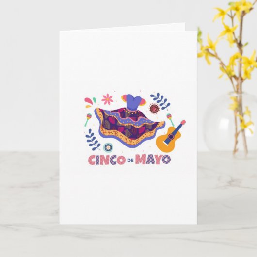 Carte de vœux Cinco de Mayo ! (Fleur jaune)