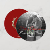 Carte de voeux Circle Photo Holiday (Devant / Derrière)