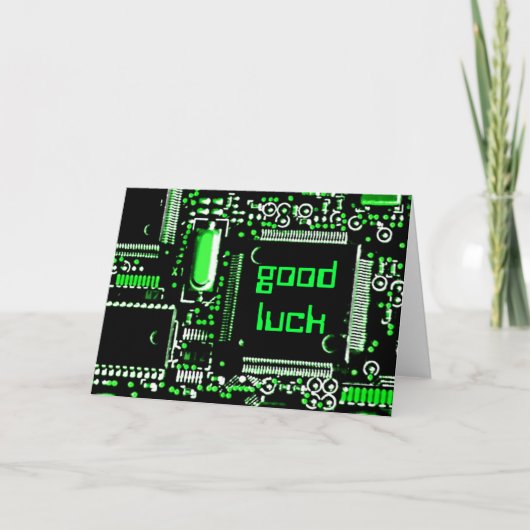 Carte de voeux Circuit Green 2 'Good Luck' (Devant)