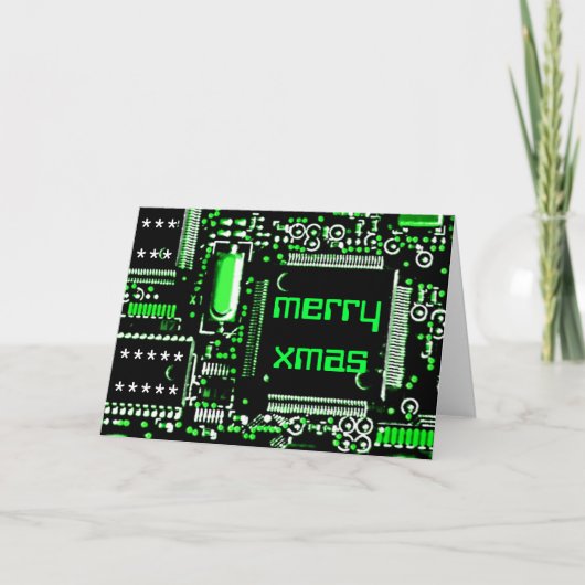 Carte de voeux Circuit Green 2 "Merry Xmas" (Devant)