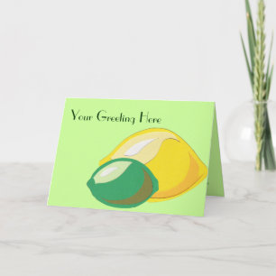Carte de voeux citron-chaux
