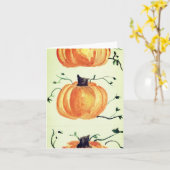 Carte de vœux citrouille (Fleur jaune)