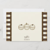 Carte de voeux Citrouille classique (Dos)