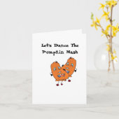 Carte de vœux : Citrouille dansante Halloween (Fleur jaune)