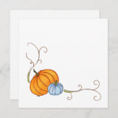 Carte de voeux Citrouille d'automne (Devant / Derrière)