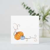 Carte de voeux Citrouille d'automne (Debout devant)