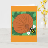 Carte de vœux citrouille (Doux et lumineux) (Fleur jaune)