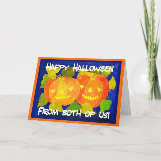 Carte de voeux Citrouille Halloween (Devant)