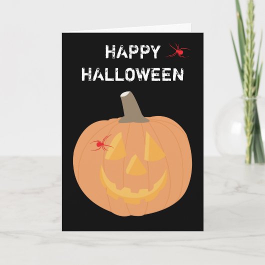 Carte de voeux Citrouille Halloween (Devant)