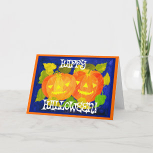 Carte de voeux Citrouille Halloween