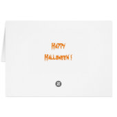 Carte de voeux Citrouille Halloween Jack (Dos Horizontal)