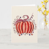 Carte de voeux Citrouille Lavender (Fleur jaune)