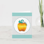 Carte de voeux Citrouille Polka Dot (Devant)
