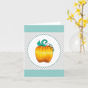Carte de voeux Citrouille Polka Dot