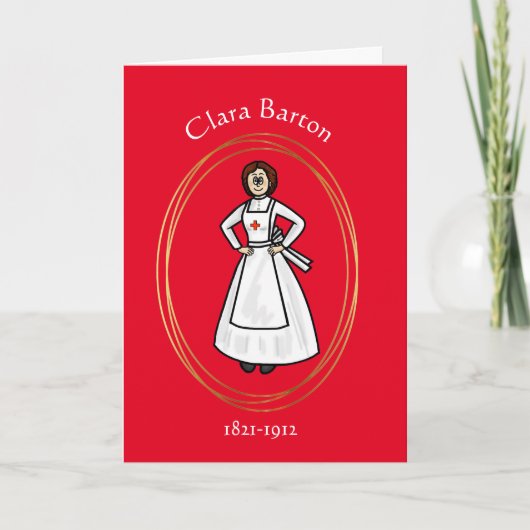 Carte de voeux Clara Barton de la Journée de la Cr (Devant)