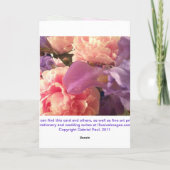 Carte de voeux Claret Coloured Water Lily (Dos)