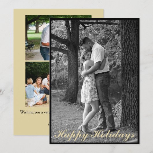 Carte de vœux classique à plat (Devant / Derrière)