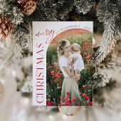 Carte de vœux classique avec photo en arche