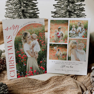 Carte de vœux classique avec photo en arche