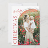 Carte de vœux classique avec photo en arche (Devant)