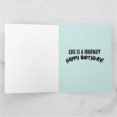 Carte de voeux CLASSIQUE D'ANNIVERSAIRE DE VOITURE (Intérieur)