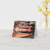 Carte de voeux classique de bateaux (Fleur jaune)