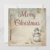 Carte de voeux classique de Noël Vintage (Dos)