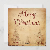 Carte de voeux classique de Noël Vintage (Dos)