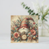 Carte de voeux classique de Noël Vintage (Debout devant)