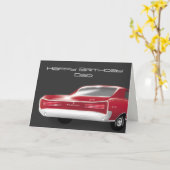 Carte de voeux classique de voiture (Fleur jaune)