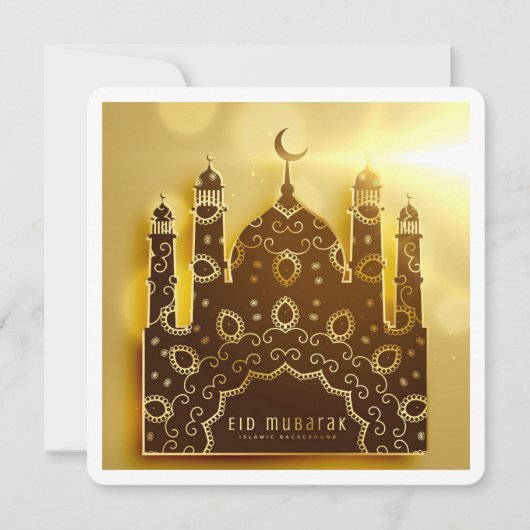 Carte de voeux classique d'Eid Mubarak Ramadan (Devant)
