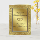 Carte de voeux classique des Mariages d'or (Fleur jaune)