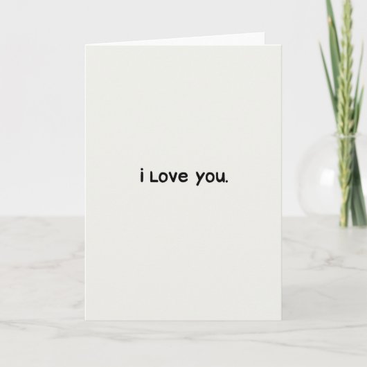 Carte de vœux classique « Je t'aime » (Devant)