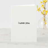Carte de vœux classique « Je t'aime » (Fleur jaune)