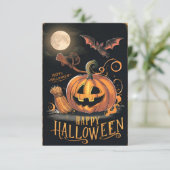 Carte de vœux classique Joyeux Halloween #2 (Debout devant)