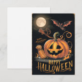Carte de vœux classique Joyeux Halloween #2 (Devant / Derrière)