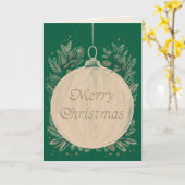 Carte de voeux classique "Joyeux Noël" (Fleur jaune)