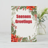 Carte de vœux classique pour les fêtes (Debout devant)
