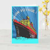 Carte de voeux classique Retro Bon Voyage (Fleur jaune)