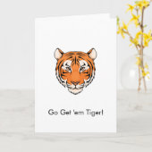 Carte de vœux classique thème "Vas-y, Tigre !" (Fleur jaune)