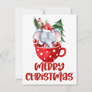 carte de vœux clipart Noël dans une tasse